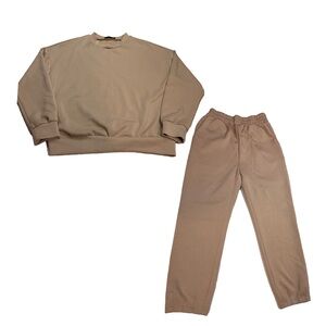 BTFBM Neutral beige/tan Lounge Set – Matching Sweatshirt & Joggers